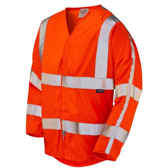 LEO WORKWEAR STICKLEPATH ISO 20471 Cl 3 LFS 3/4 Sleeve (EN 14116) EN 1149