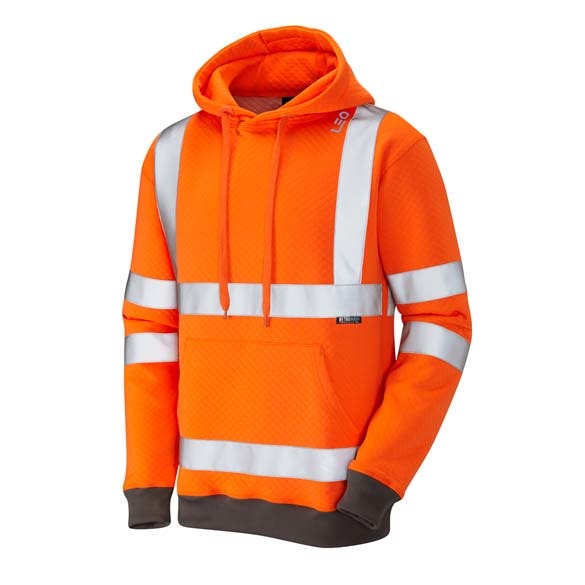 LEO WORKWEAR GOODLEIGH EN ISO 20471 Cl 3 Hooded Sweatshirt