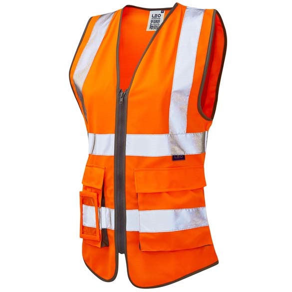 LEO WORKWEAR LYNMOUTH ISO 20471 Class 2 Superior Ladies Waistcoat