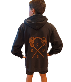 Fruit of the Loom Kids Classic Zip Hooded Sweatshirt Crossed Torches Logo 