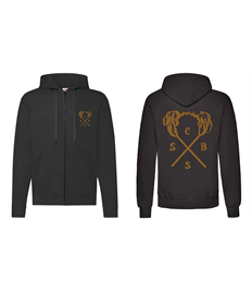 Fruit of the Loom Adult Classic Zip Hooded Sweatshirt Crossed Torches Logo 